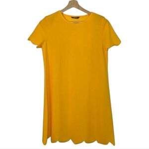 NWOT | SHEIN Yellow Scallop Hem Dress